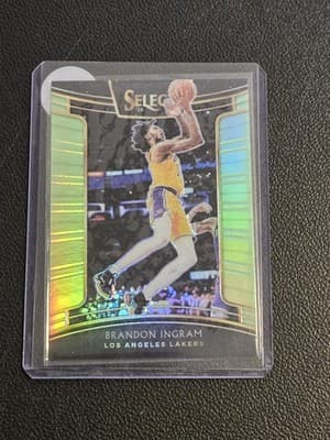 2018-19 Panini Select #44 Brandon Ingram Neon Green Prizms #/75 - Image 1