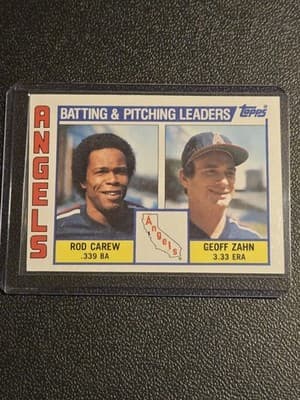 1984 Topps #276 Angels Leaders / Checklist (Rod Carew / Geoff Zahn) - Image 1
