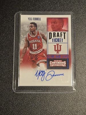 2016 Panini Contenders Draft Picks #168 Yogi Ferrell College Ticket Autographs - Image 1