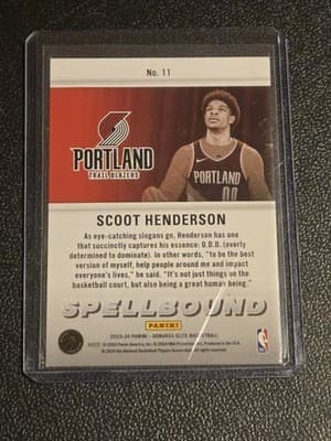 2023-24 Donruss Elite #11 Scoot Henderson Spellbound - Thumbnail 2