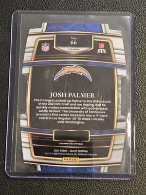 2021 Panini Select #66 Josh Palmer Green and Yellow Prizm Die Cut - Thumbnail 2