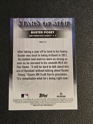 2022 Topps #SMLB-18 Buster Posey Stars of MLB - Thumbnail 2