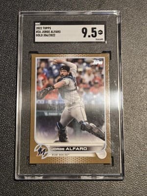 2022 Topps #36 Jorge Alfaro Gold SGC 9.5 #/2022 - Image 1