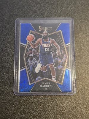 2021-22 Panini Select #132 James Harden Blue Prizms - Image 1