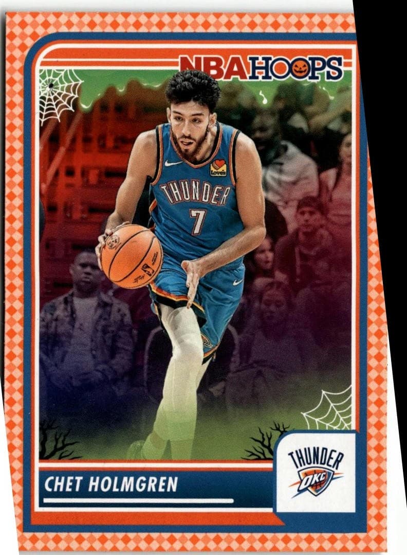 2023-24 Hoops Haunted Hoops #38 Chet Holmgren Orange - Image 1