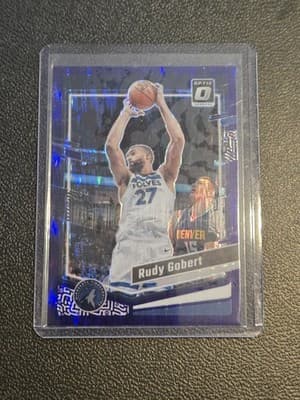 2023-24 Donruss Optic #28 Rudy Gobert Purple Shock - Image 1