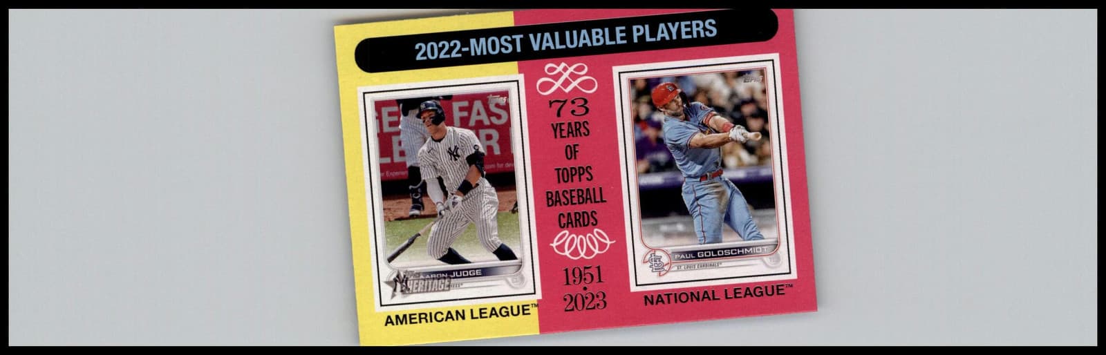 2024 Topps Heritage #212 2022 MVPs (Aaron Judge / Paul Goldschmidt) MVP yankees - Image 1