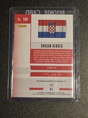 2016 Panini Contenders Draft Picks #190 Dragan Bender Autographs - Thumbnail 2