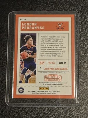 2017 Panini Contenders Draft Picks #129 London Perrantes Red Foil - Thumbnail 2