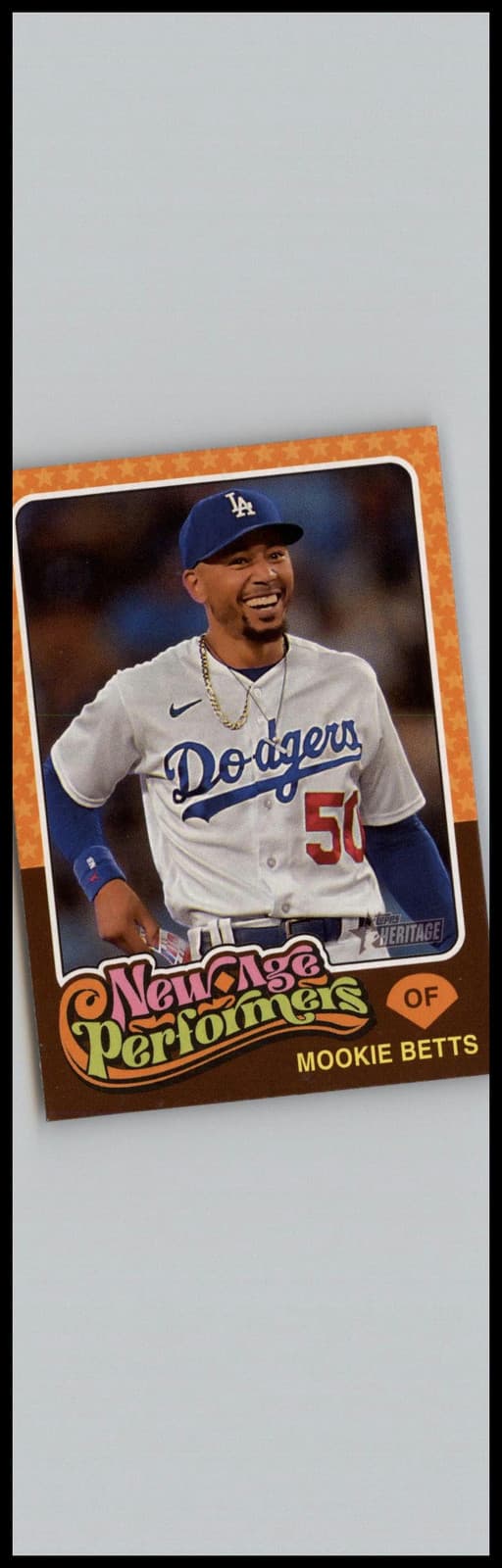 2024 Topps Heritage #NAP-23 Mookie Betts New Age Performers Los Angeles Dodgers - Image 1