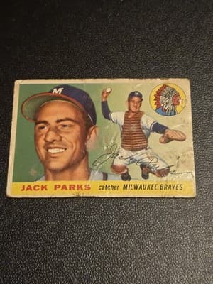 1955 Topps #23 Jack Parks - Image 1