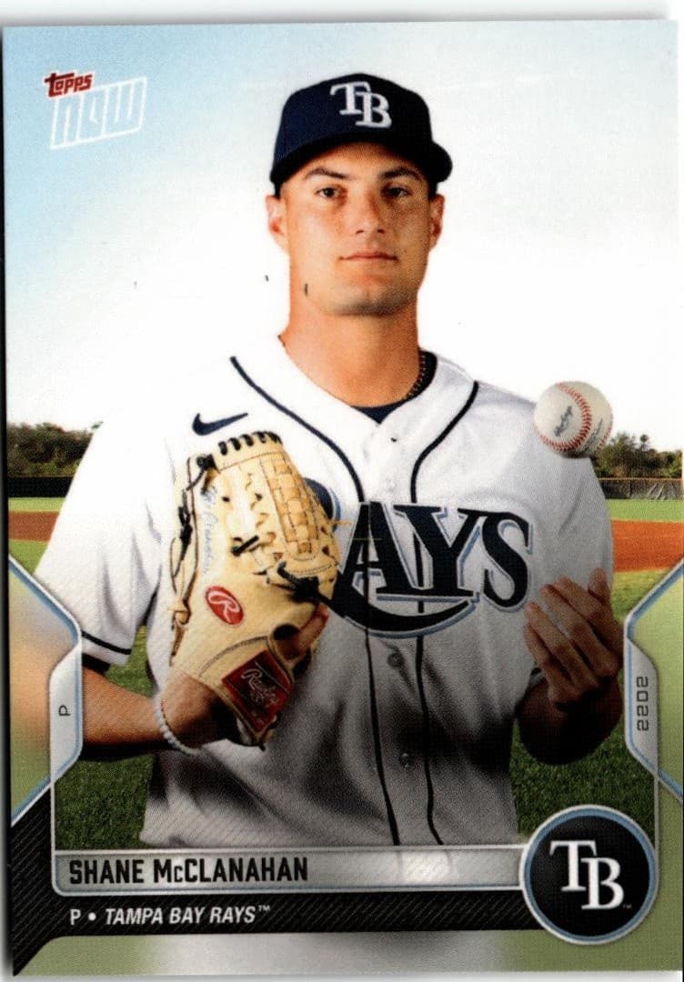 2022 Topps Now Road to Opening Day Tampa Bay Rays #OD-59 Shane McClanahan - Image 1