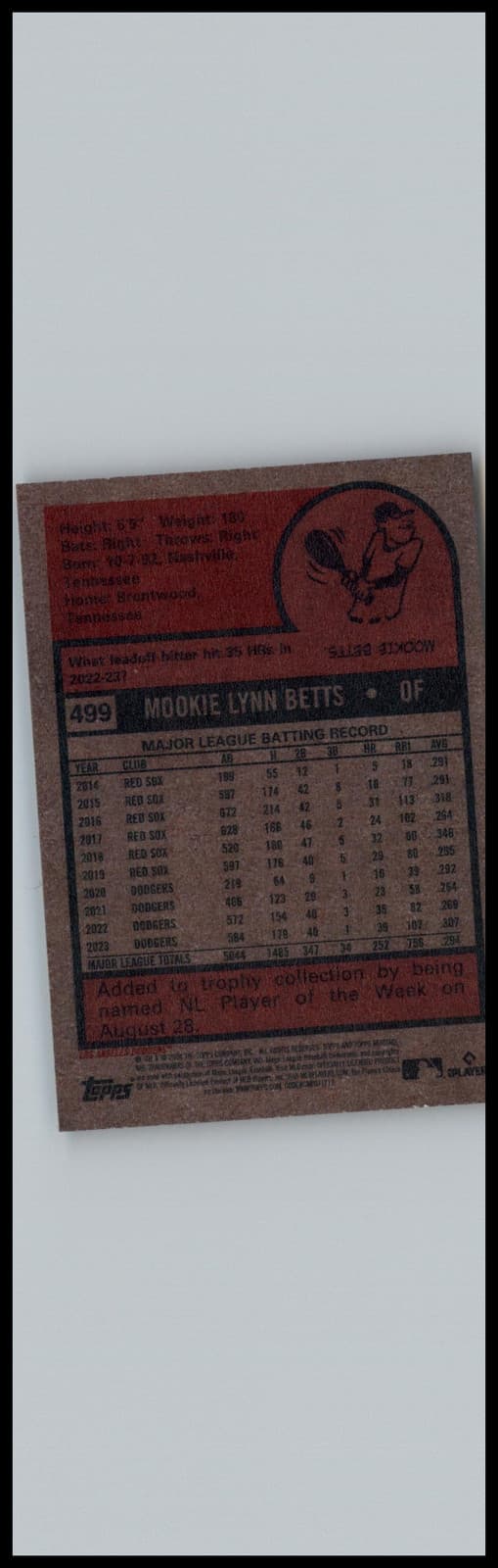 2024 Topps Heritage #499 Mookie Betts Los Angeles Dodgers - Thumbnail 2