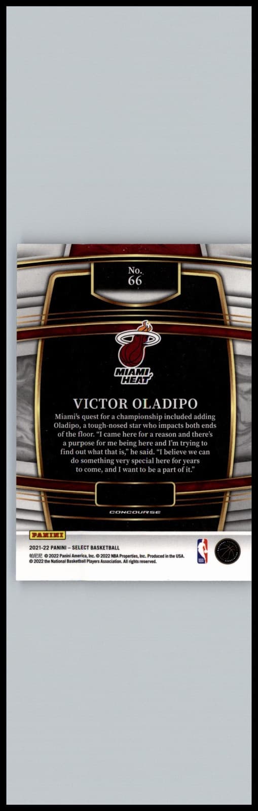 2021-22 Panini Select #66 Victor Oladipo Blue (Retail Base) Miami Heat - Thumbnail 2