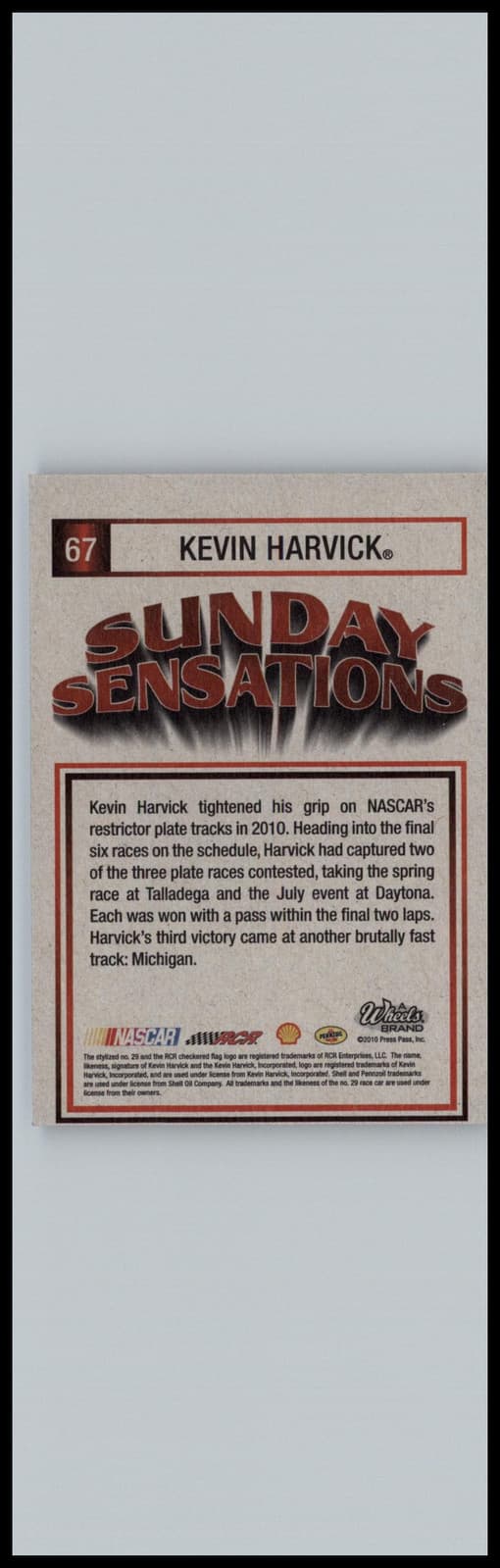 2011 Wheels Element #67 Kevin Harvick Richard Childress Racing - Thumbnail 2