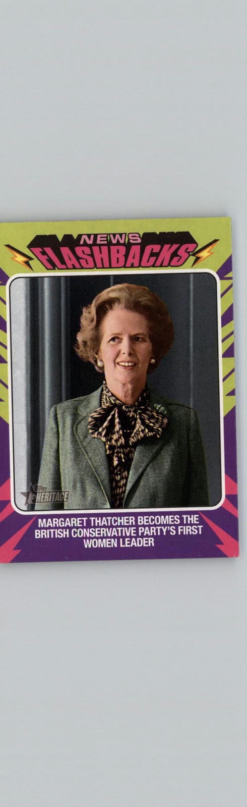 2024 Topps Heritage #NF-4 Margaret Thatcher News Flashbacks - Image 1