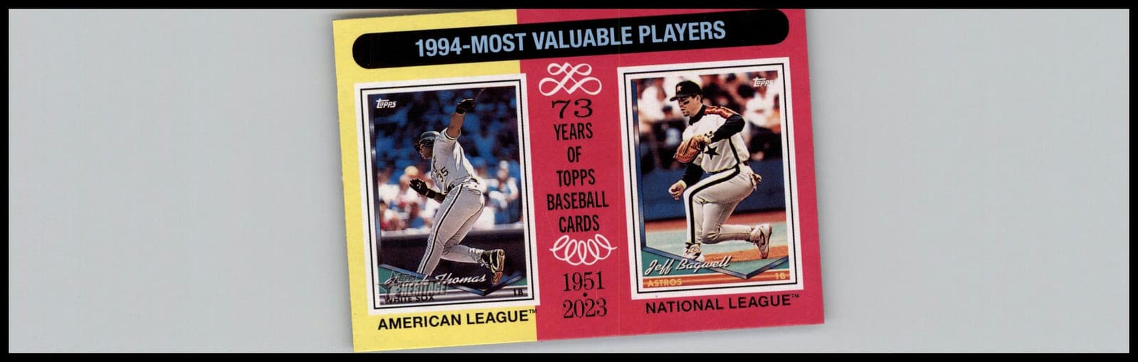 2024 Topps Heritage #198 1994 MVPs (Frank Thomas / Jeff Bagwell) MVP - Image 1