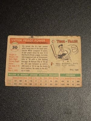 1955 Topps #30 Vic Power - Thumbnail 2