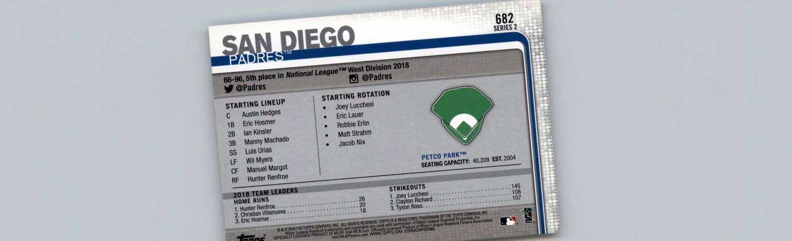 2019 Topps #682 Petco Park 582 Montgomery San Diego Padres - Thumbnail 2