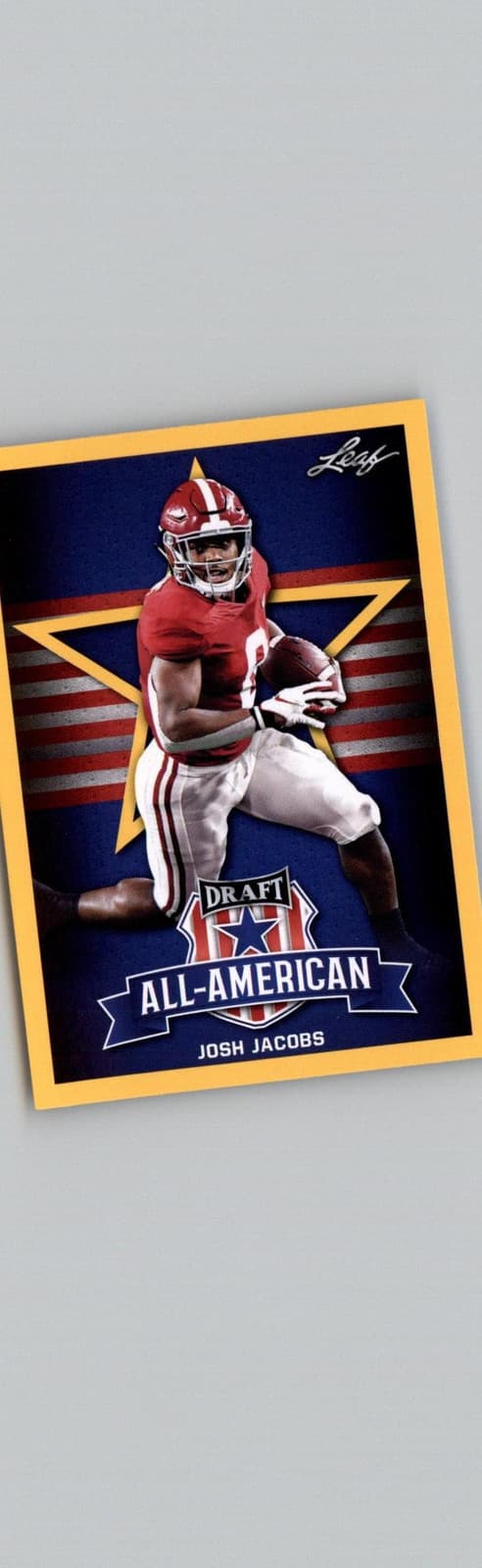 2019 Leaf Draft #74 Josh Jacobs Gold Alabama Crimson Tide - Image 1