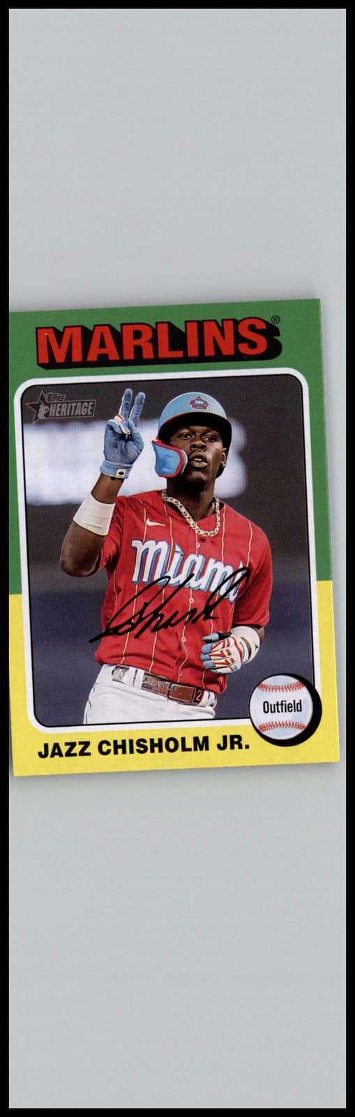 2024 Topps Heritage #409 Jazz Chisholm Jr. Miami Marlins - Image 1