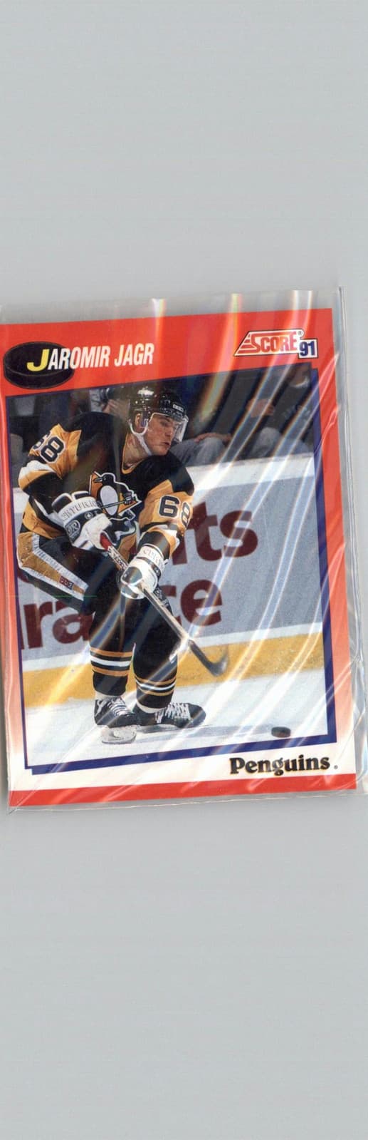 1991-92 Score Canadian Bilingual #98 Jaromir Jagr Pittsburgh Penguins - Image 1