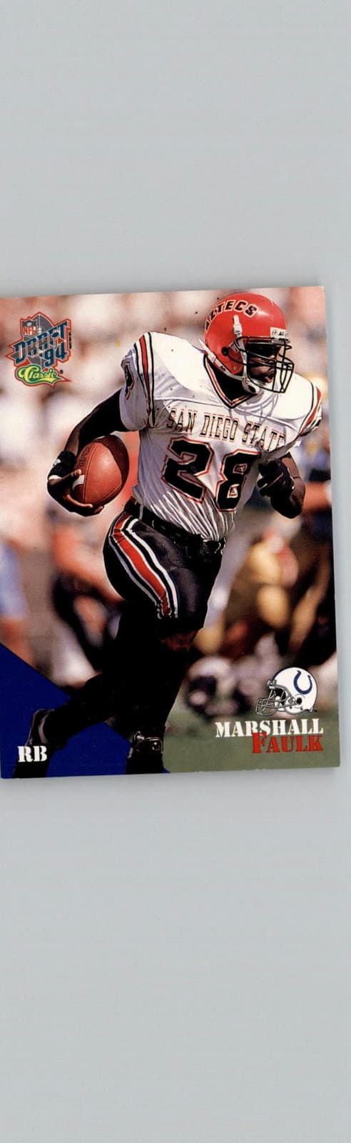 1994 Classic NFL Draft #3 Marshall Faulk Indianapolis Colts - Image 1