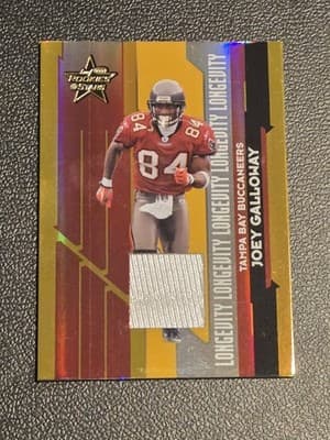2006 Leaf Rookies & Stars #96 Joey Galloway Materials Longevity Gold #/250 - Image 1