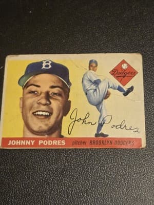 1955 Topps #25 Johnny Podres - Image 1