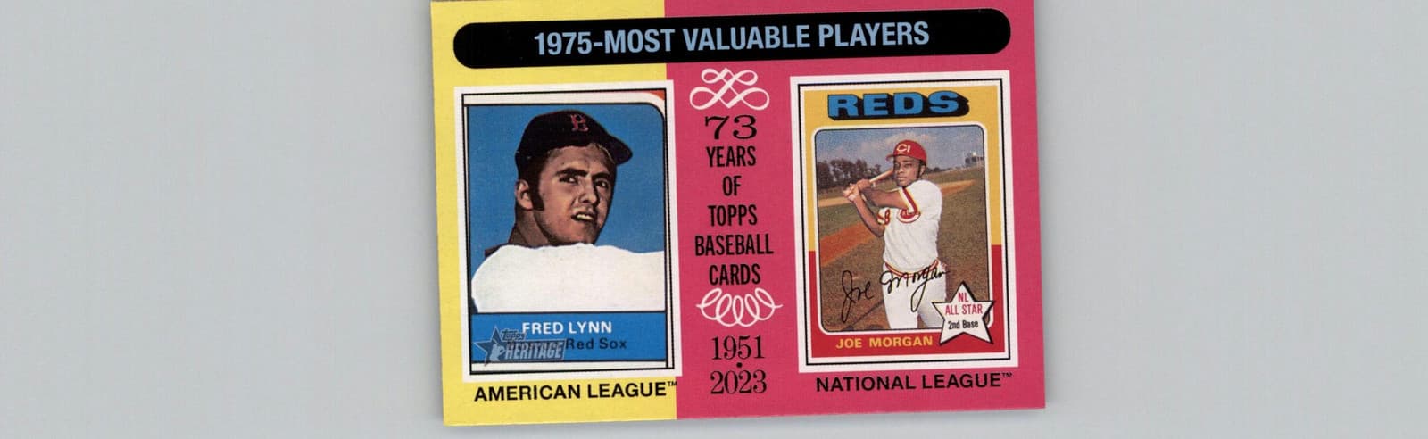 2024 Topps Heritage #194 1975 MVPs (Fred Lynn / Joe Morgan) MVP - Image 1