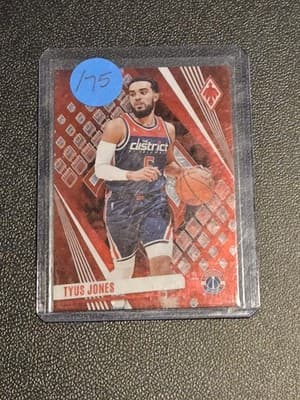 2023-24 Panini Phoenix #12 Tyus Jones International Red #/75 - Image 1