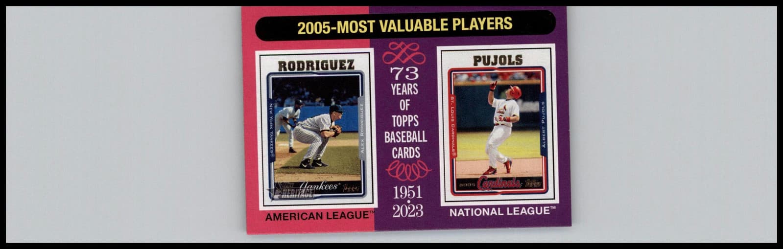 2024 Topps Heritage #202 2005 MVPs (Alex Rodriguez / Albert Pujols) MVP - Image 1