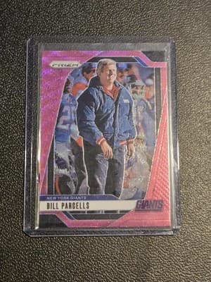 2024 Panini Prizm #221 Bill Parcells Pink Wave - Image 1