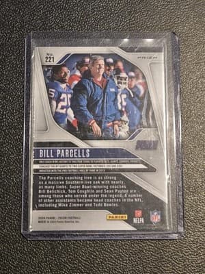 2024 Panini Prizm #221 Bill Parcells Pink Wave - Thumbnail 2