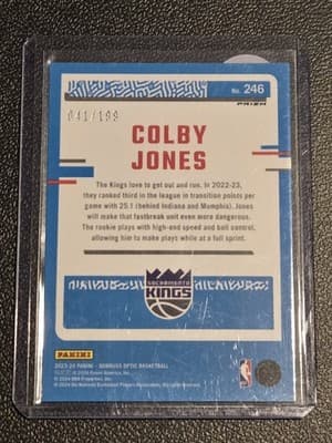 2023-24 Donruss Optic #246 Colby Jones Orange #/199 - Thumbnail 2