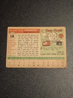 1955 Topps #18 Russ Kemmerer - Thumbnail 2
