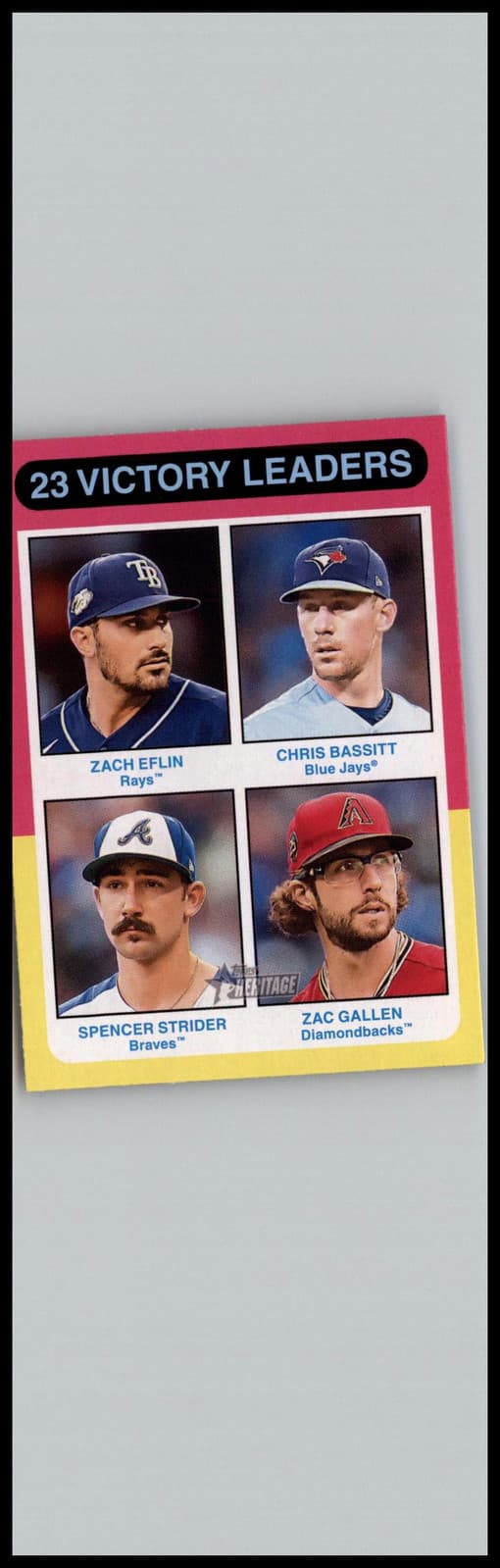 2024 Topps Heritage #310 Zach Eflin Chris Bassitt Spencer Strider Zac Gallen) LL - Image 1