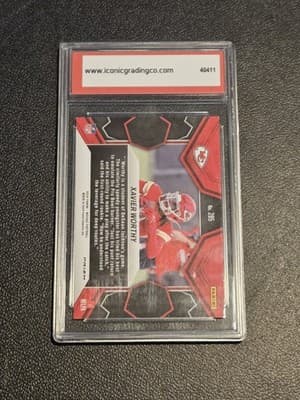 2024 Panini Mosaic #285 Xavier Worthy Mosaic Camo Pink Iconic Grading 9 - Thumbnail 2