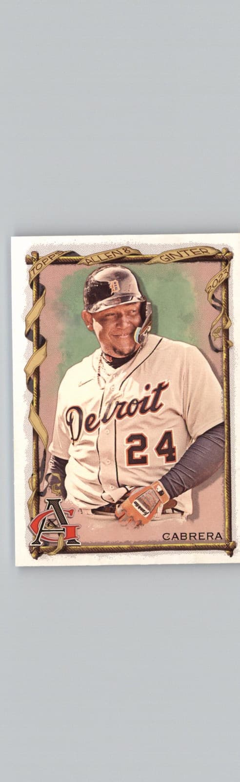 2023 Topps Allen & Ginter #395 Miguel Cabrera Detroit Tigers - Image 1