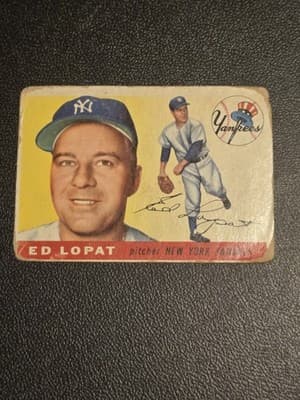 1955 Topps #109 Ed Lopat - Image 1