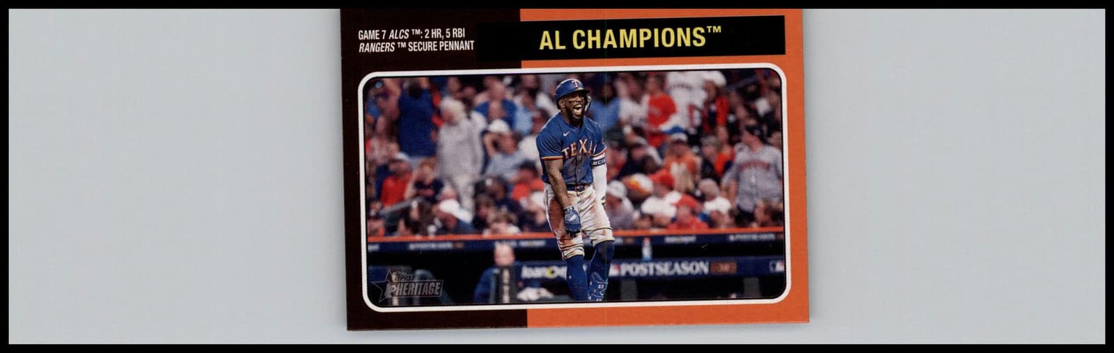 2024 Topps Heritage #460 AL Champions Texas Rangers - Image 1