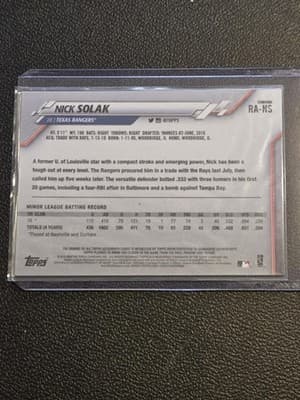2020 Topps Chrome #RA-NS Nick Solak Rookie Autographs - Thumbnail 2