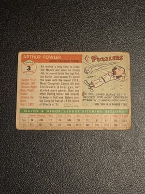 1955 Topps #3 Art Fowler - Thumbnail 2