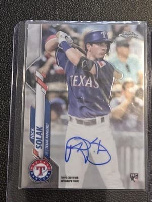 2020 Topps Chrome #RA-NS Nick Solak Rookie Autographs - Image 1
