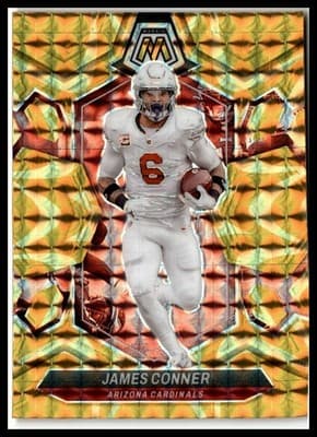 2024 Panini Mosaic #2 James Conner Mosaic Reactive Yellow - Image 1