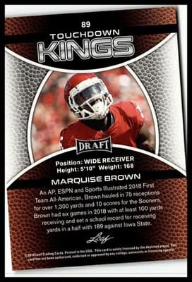 2019 Leaf Draft #89 Marquise Brown - Thumbnail 2