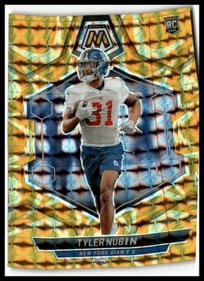 2024 Panini Mosaic #346 Tyler Nubin Mosaic Reactive Yellow - Image 1