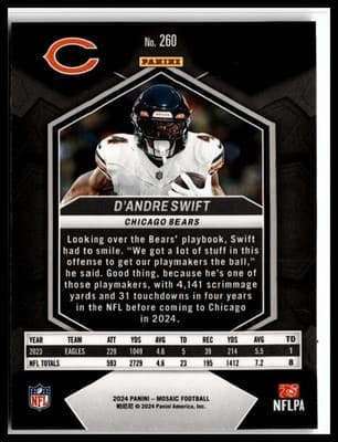 2024 Panini Mosaic #260 D'Andre Swift - Thumbnail 2