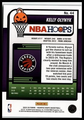 2023-24 Hoops Haunted Hoops #44 Kelly Olynyk Slime - Thumbnail 2