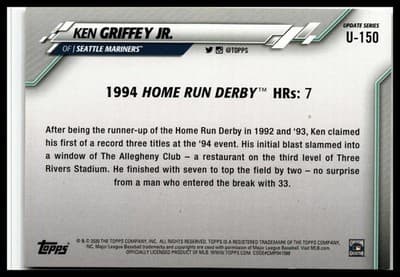 2020 Topps Update #U-150 Ken Griffey Jr. - Thumbnail 2